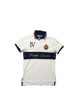 Polo Ralph Lauren Snow Polo Challenge Cup Crest Custom Fit Polo Shirt Size S